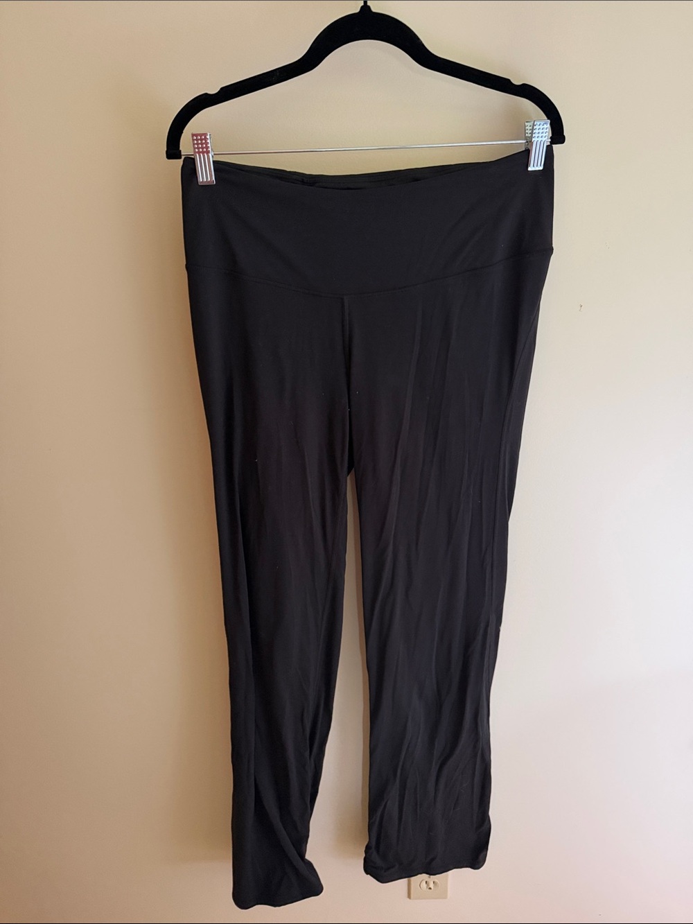 Victoria's Secret Black Fold-Over Waist Leggings